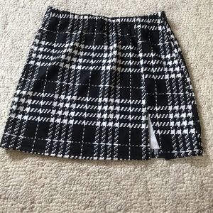 romwe plaid skirt